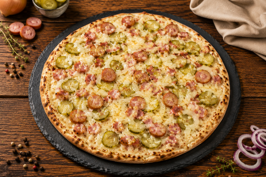 Flammkuchen Hot-Dog