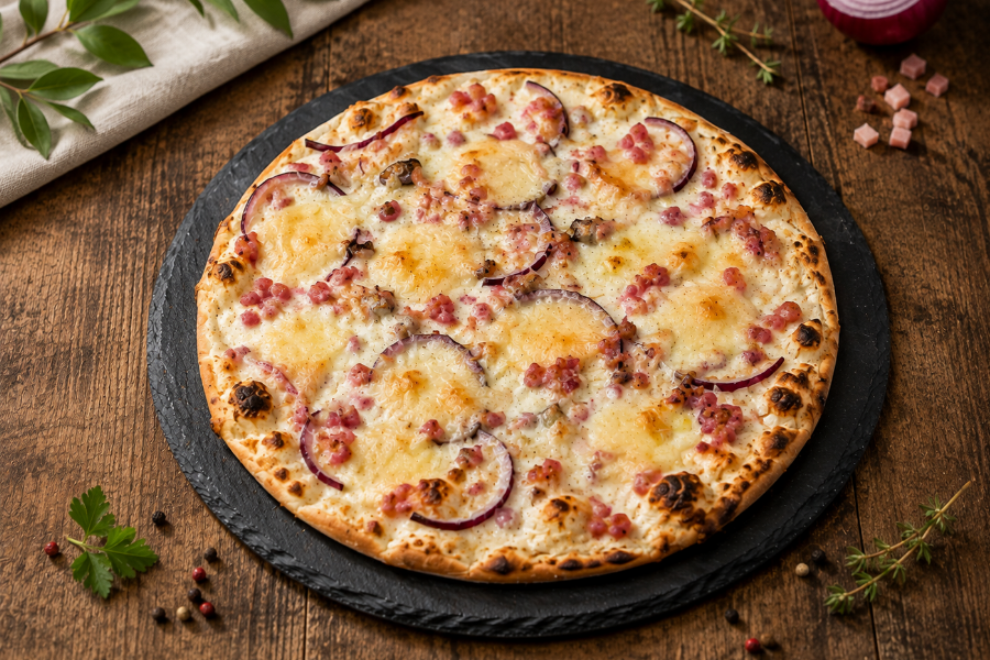Traditioneller Flammkuchen